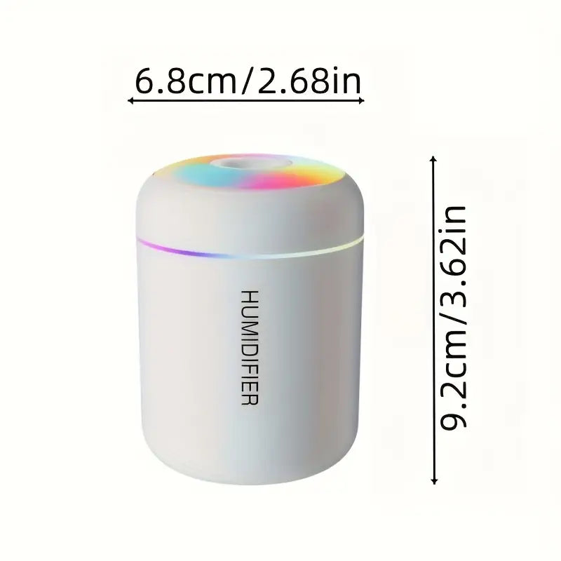 LumaHaus™ Mini USB Humidifier & Colorful Night Light Diffuser (180ml)
