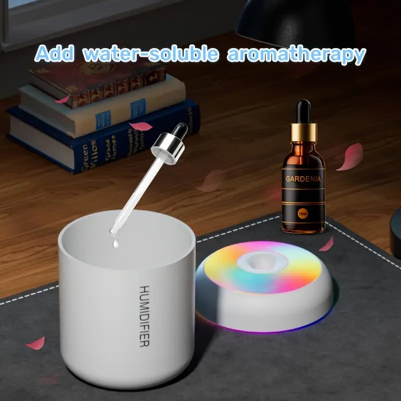 LumaHaus™ Mini USB Humidifier & Colorful Night Light Diffuser (180ml)