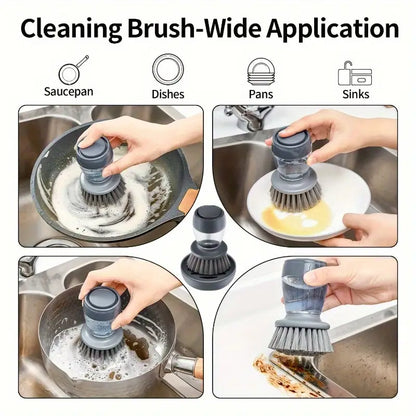 LumaHaus™ Durable Cleaning Brush with Built-In Soap Dispenser